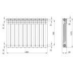 Grzejnik aluminiowy KELLER 500 - obrazek 2