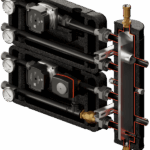 Zestaw hydrauliczny mieszający kompania 575 ELTERM (SKE 2DC+ 55kW, 2 x VTA372, pompy DN25)