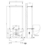 Stelaż podtynkowy do bidetu DELFIN A103 - obrazek 2